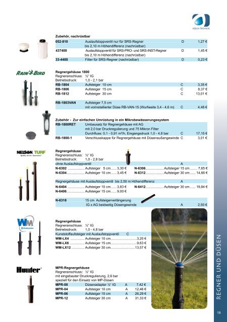 VERSENKREGNER MIKROBEWÄSSERUNG ... - Aqua-Technik