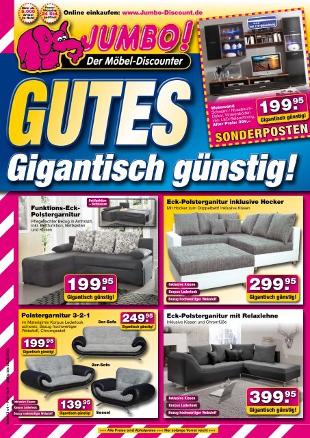 Gigantisch günstig! - Jumbo Möbel Discount