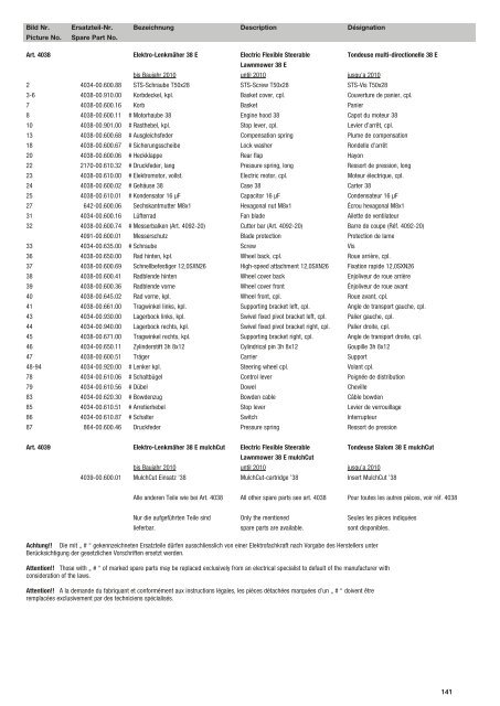 Ersatzteil-Preisliste Spare parts list Catalogue pièces ... - albytools.ru