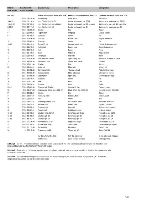 Ersatzteil-Preisliste Spare parts list Catalogue pièces ... - albytools.ru