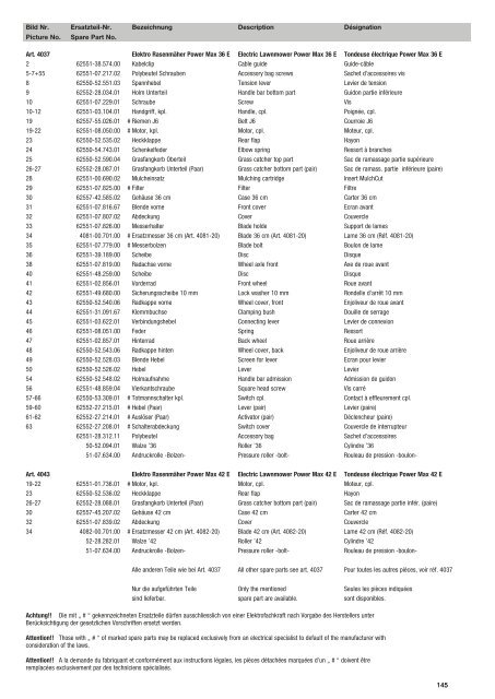 Ersatzteil-Preisliste Spare parts list Catalogue pièces ... - albytools.ru