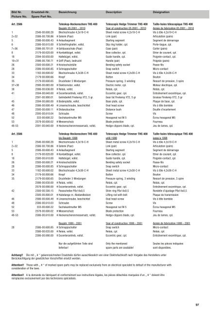 Ersatzteil-Preisliste Spare parts list Catalogue pièces ... - albytools.ru