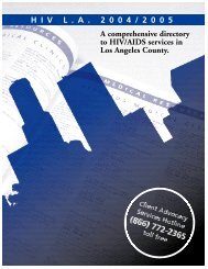 hivl . A . 2 0 0 4 / 2 0 - HIV LA Directory