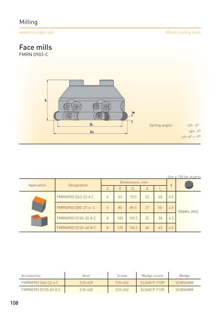 Metal-cutting tools Catalogue