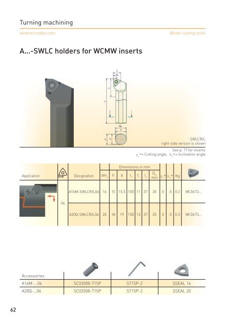 Metal-cutting tools Catalogue