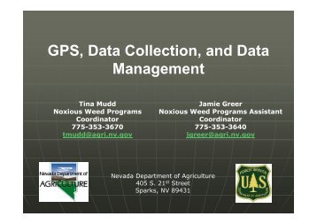 GPS training - Nevada Department of Agriculture