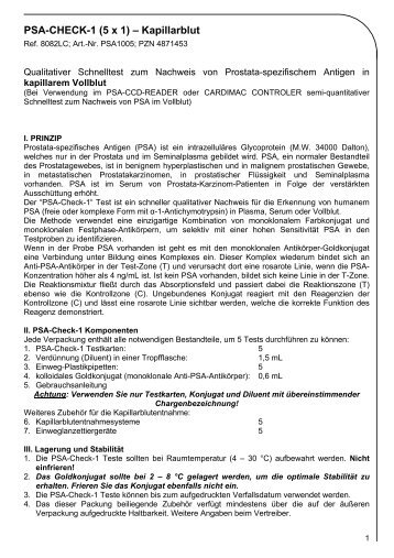 PSA-CHECK-1 (5 x 1) â Kapillarblut - MEDPRO GmbH