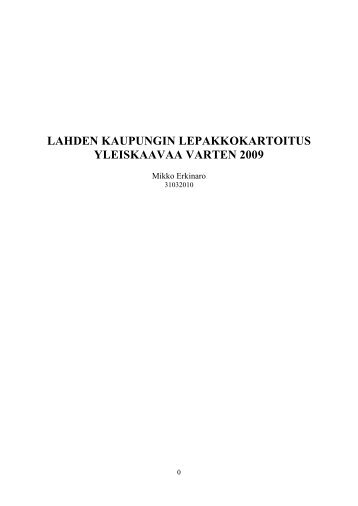 Lahden lepakkoselvitys raportti - Lahti