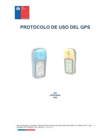 PROTOCOLO DE USO DEL GPS - Servicio Agrícola y Ganadero