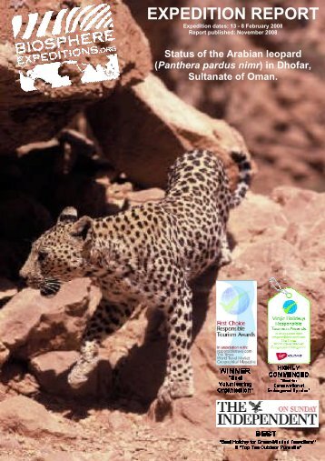 Status of the Arabian leopard Panthera pardus nimr - Biosphere ...