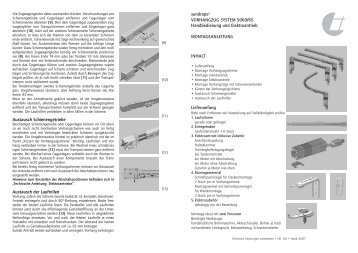 Montage Vorhangzug 5060, Handbedienung, PDF