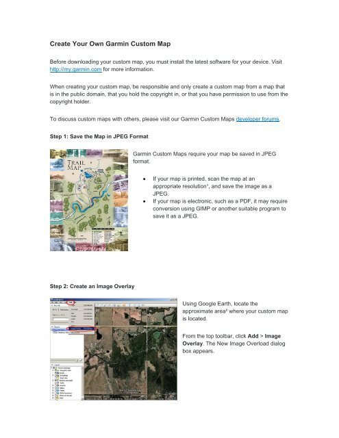 Create Your Own Garmin Custom Map