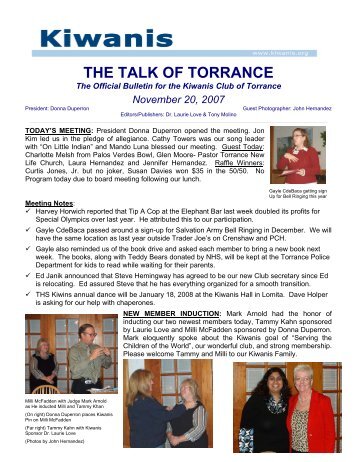 THE TALK OF TORRANCE - Torrance Kiwanis