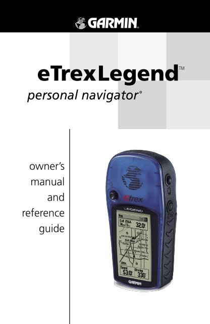 Derfor log kabel eTrex Legend manual. - Garmin