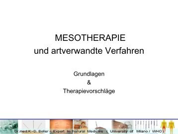 Mesotherapie - Dr.med.Klaus-Dieter Beller