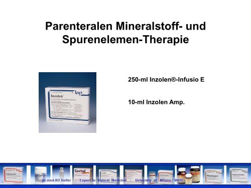 Infusion zur Prävention und Therapie - Dr.med.Klaus-Dieter Beller