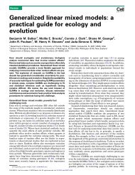 Generalized linear mixed models: a practical guide for ecology and ...