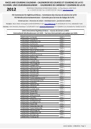 Courses et Coursing 2012 - FCI