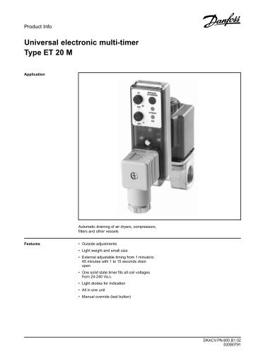 Universal electronic multi-timer Type ET 20 M - Inprocess.com.pe