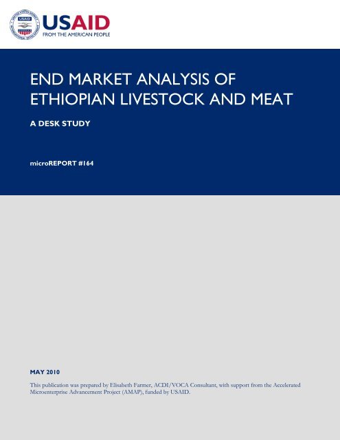 End Market Analysis of Ethiopian Livestock and ... - USAID Microlinks