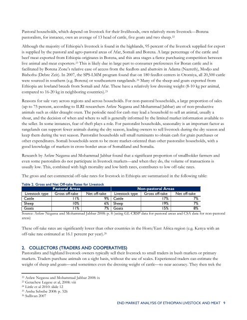 End Market Analysis of Ethiopian Livestock and ... - USAID Microlinks