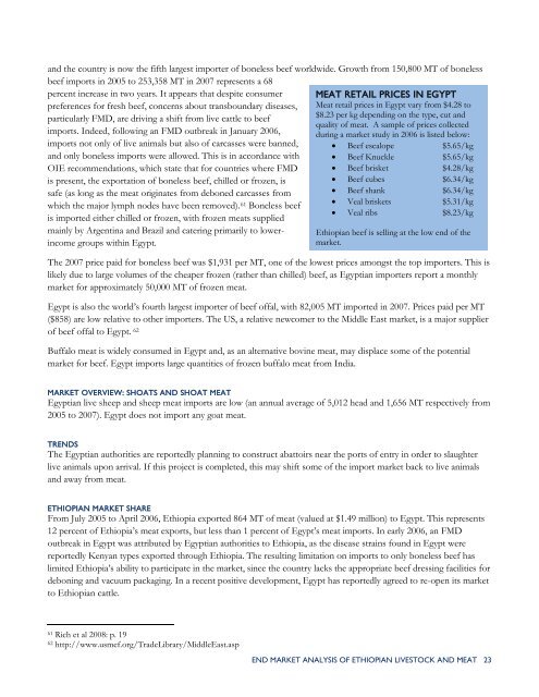 End Market Analysis of Ethiopian Livestock and ... - USAID Microlinks