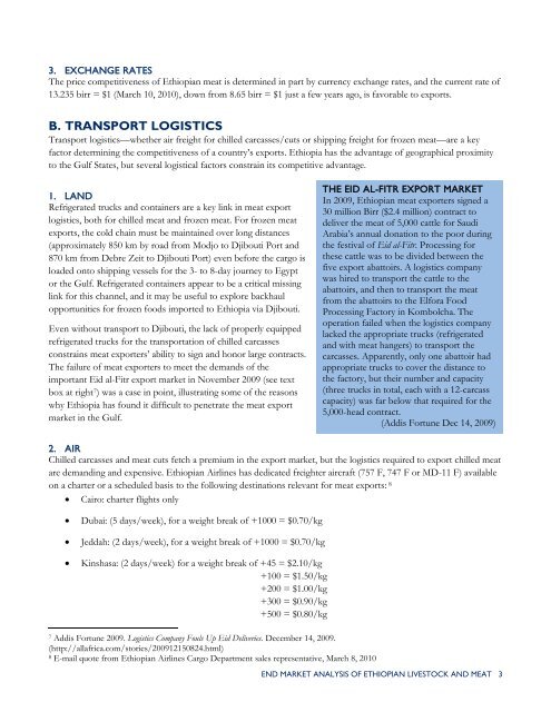 End Market Analysis of Ethiopian Livestock and ... - USAID Microlinks