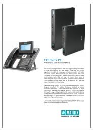 Eternity PE for PDF - Matrix PABX, Matrix Phone System, Matrix ...