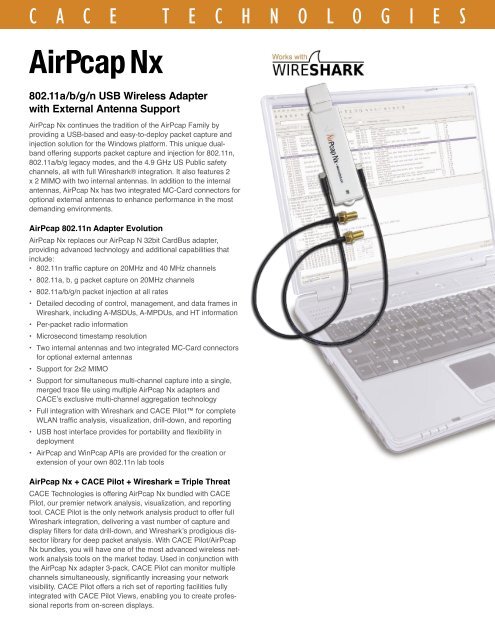 CACE TECHNOLOGIES AIRPCAP DRIVERS FOR PC CACE TECHNOLOGIES AIRPCAP 64BIT DRIVER