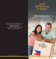 Etihad Kabayan Box - Etihad Cargo