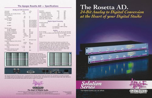 The Apogee Rosetta AD - Mega Audio