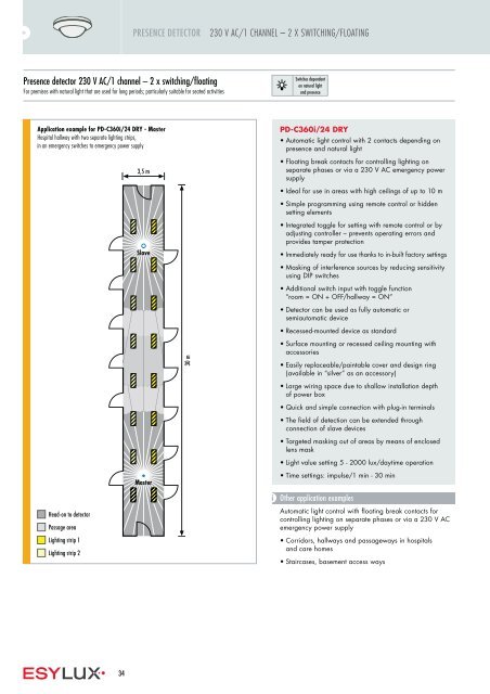 PRODUCT ADVANTAGES PRESENCE/MOTION DETECTORS 3 ...