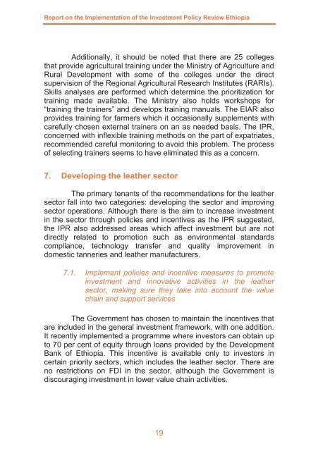 Investment Policy Review Ethiopia - Unctad