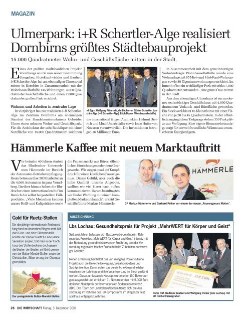 Die Wirtschaft Nr. 48 vom 3. Dezember 2010