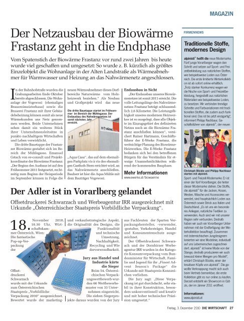 Die Wirtschaft Nr. 48 vom 3. Dezember 2010