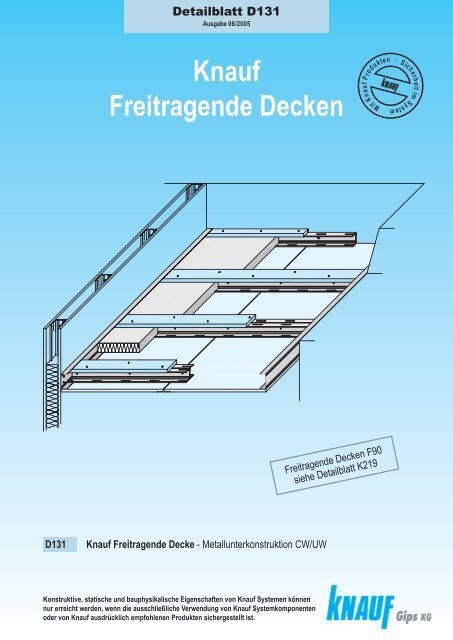 Knauf Freitragende Decken