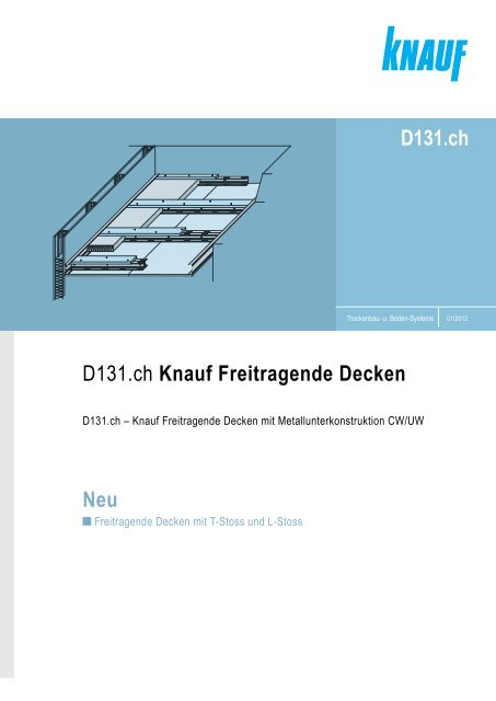 D131.ch Knauf Freitragende Decken Neu D131.ch - Knauf AG