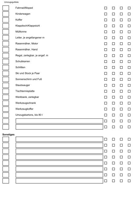 Stückliste zum herunterladen (1.2 MB) - Schachtner Umzüge GmbH