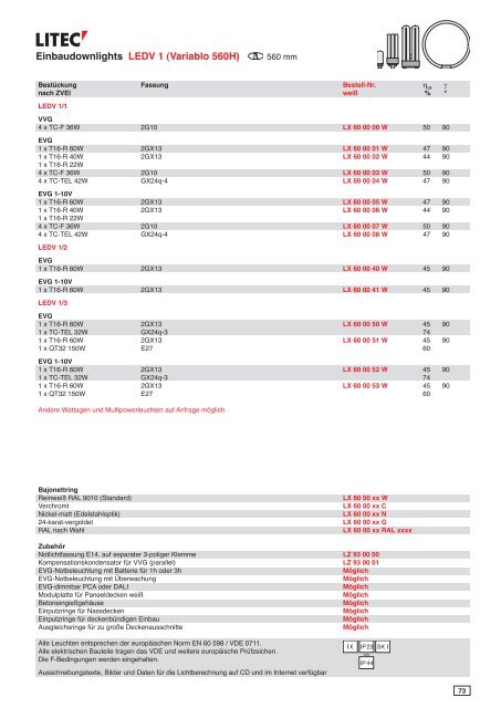 Download Katalog 16 ca. 30 MB - Litec Leuchten GmbH