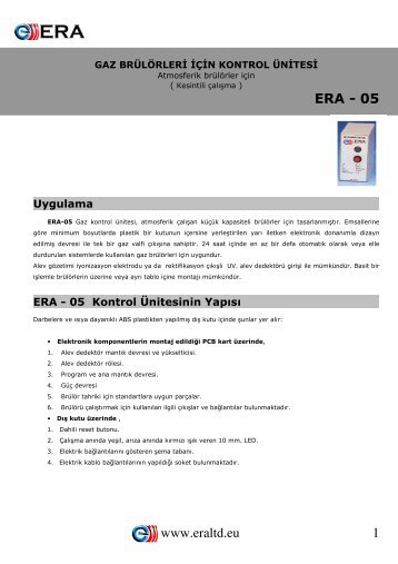 www.eraltd.eu 1 ERA - 05