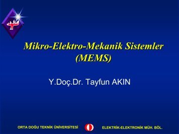 Mikro-Elektro-Mekanik Sistemler (MEMS)