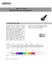 ER – 3 A / B / E Tipi ultraviyole alev dedektörleri