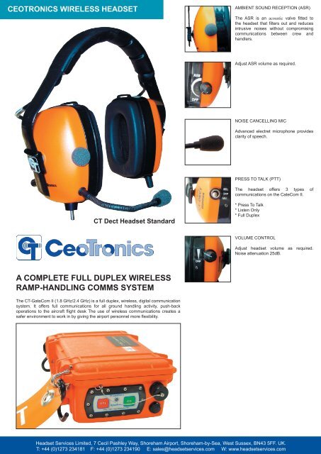 Ceotronics wireless headset - Headset Services Limited