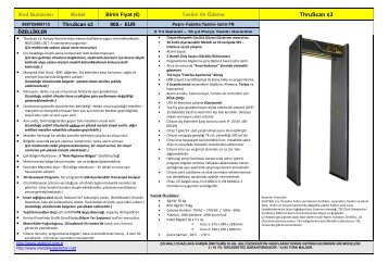 ThruScan® Geçit Tipi Metal Dedektör Özellikleri - Elektral
