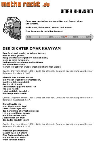 DER DICHTER OMAR KHAYYAM - matherockt.de