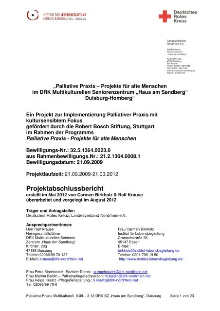 Projektabschlussbericht (PDF) - Robert Bosch Stiftung