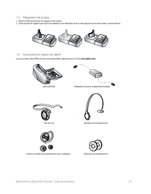 BH970 Wireless Mono DECT Headset User's Guide ... - Logitech