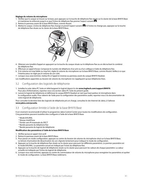 BH970 Wireless Mono DECT Headset User's Guide ... - Logitech