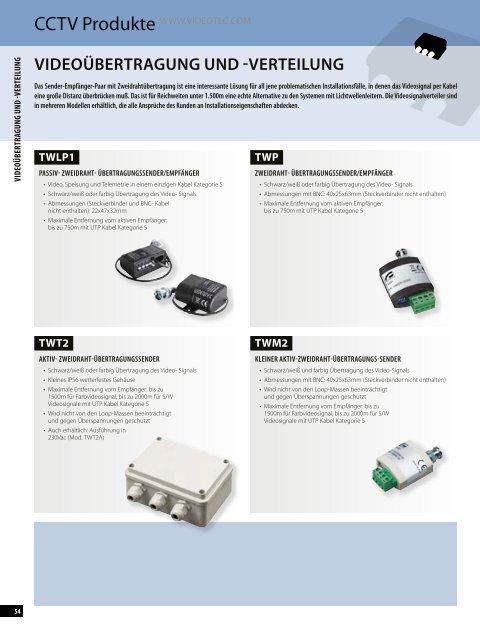 Videotec Katalog (pdf) - Videor