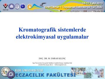 Kromatografik sistemlerde elektrokimyasal uygulamalar - s - Ege ...